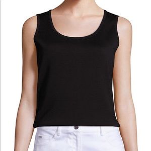 ST. JOHN Caviar Black Knit Tank